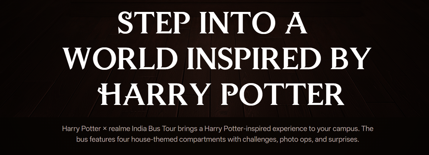 realme 16 Pro 5G Harry Potter Edition bus tour