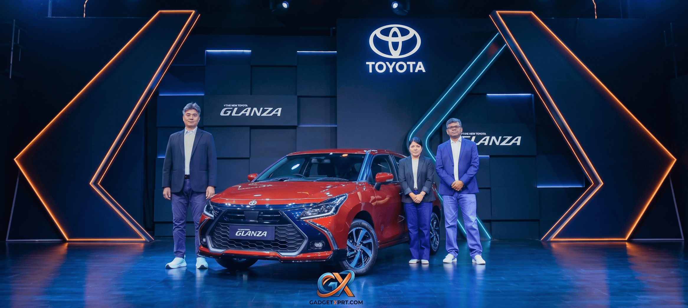 New Toyota Glanza launch showcasing front grille design and Level 2 ADAS safety technology