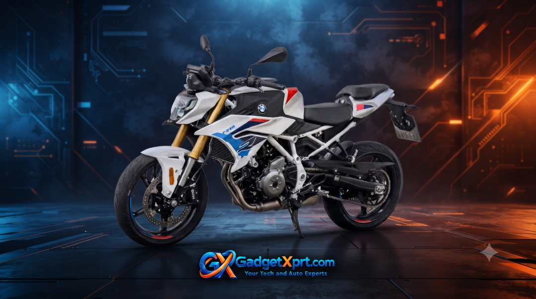 BMW F 450 R Naked Bike in Snaefell White M Sport livery