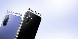 Samsung Galaxy F70 5G design showcasing slim profile and triple rear camera module